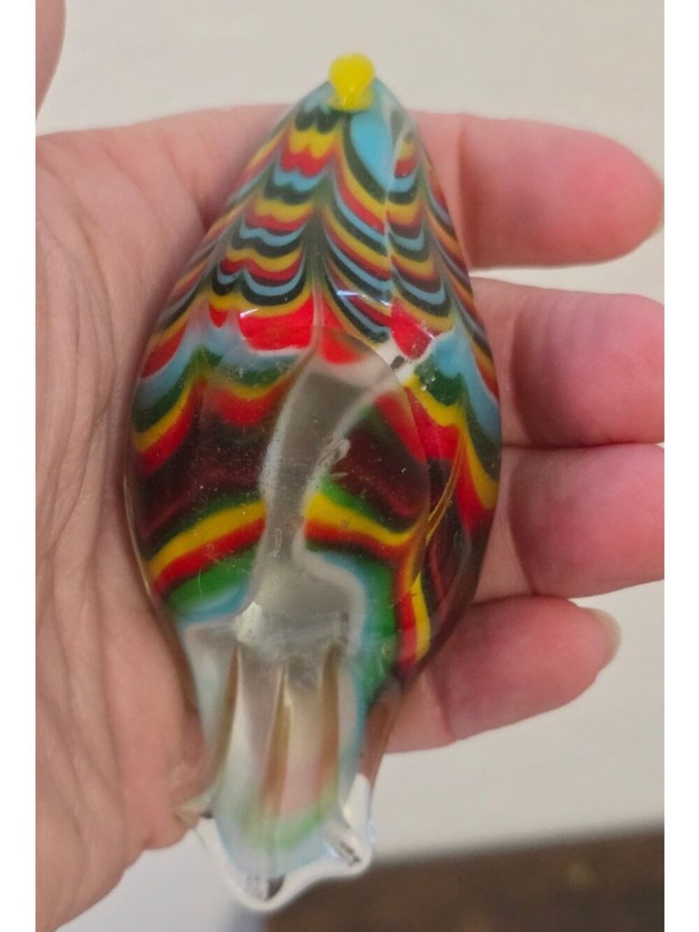 Set Of 3 Handblown Glass Bird Figurines - Multicolor Clear & Blue Designs - Picture 10 of 16